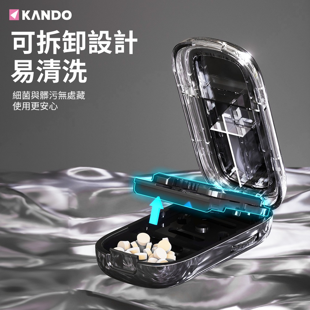Kando 日式 1/2 1/4 切藥片器 切藥器 藥盒 e.chu-1214 藥盒分裝盒 磨藥器 藥片分割器-細節圖6