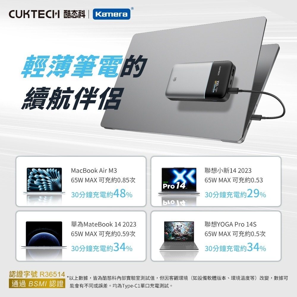 CUKTECH 酷態科 PB150S 15號 AIR 超級電能卡 行動電源 15000mAh 100W-細節圖11