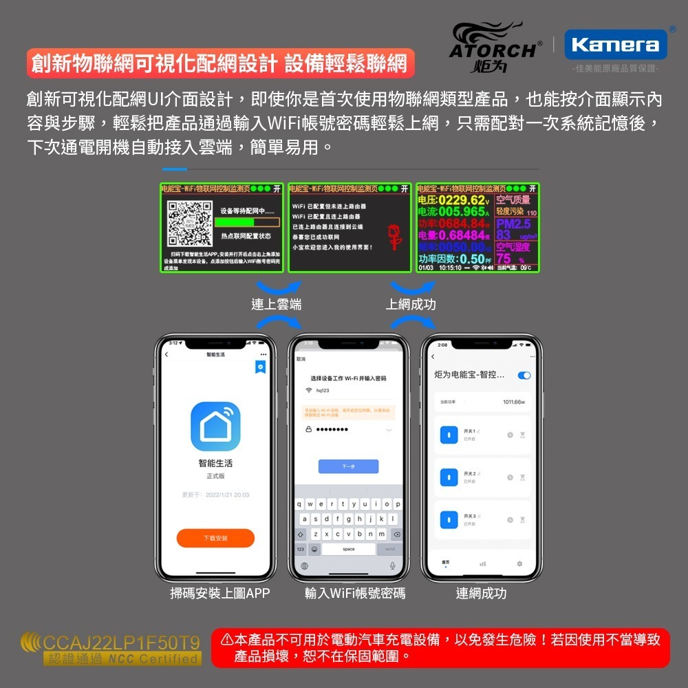 ATORCH 炬為 JL24WB AC 電壓 電流 功率 測試儀 數據顯示 (電能寶-WiFi版)-細節圖2