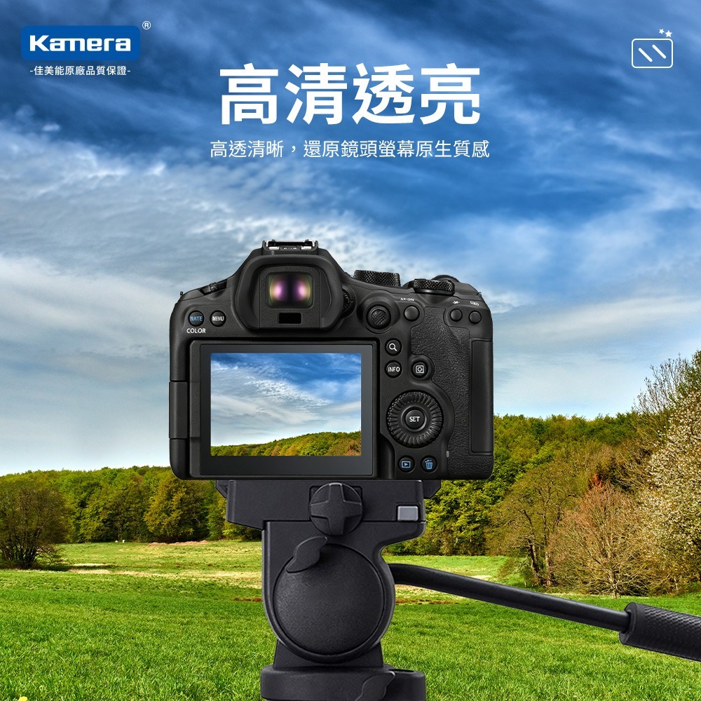 Kamera 9H 鋼化玻璃保護貼 2.5D 弧邊 Canon EOS R6 III R6 R7 C50 適用 螢幕保護-細節圖2