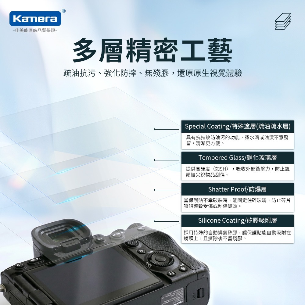Kamera 9H 鋼化玻璃保護貼 2.5D 弧邊 Sony A7M5 A7R5 專用 螢幕保護貼 疏水疏油 高清透明-細節圖3