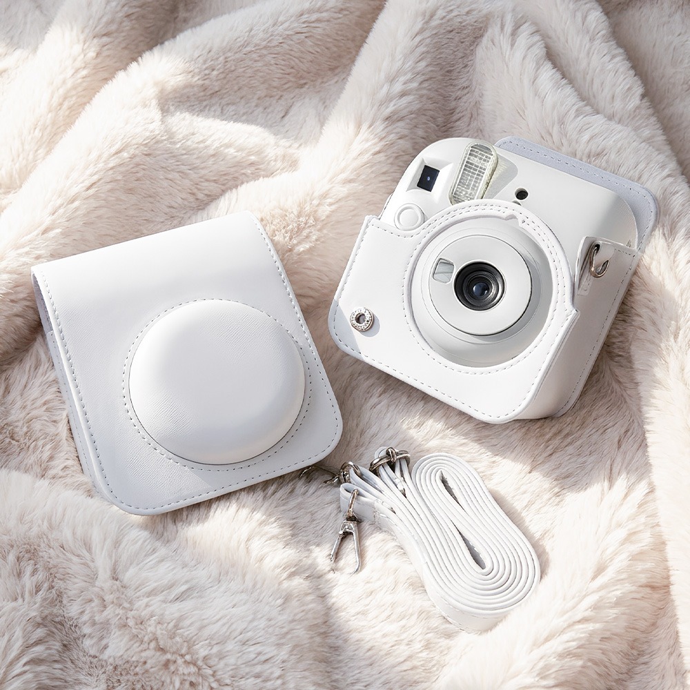 富士 FUJI instax mini12 拍立得相機 包 復古皮套 保護套 皮套 含背帶-細節圖2