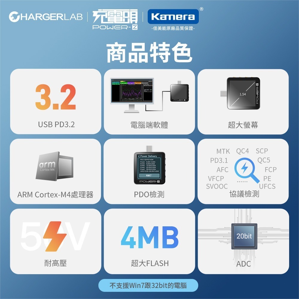 ChargerLAB POWER-Z USB PD 高精度 電壓 電流 功率 測試儀 檢測儀 KM003C-細節圖2