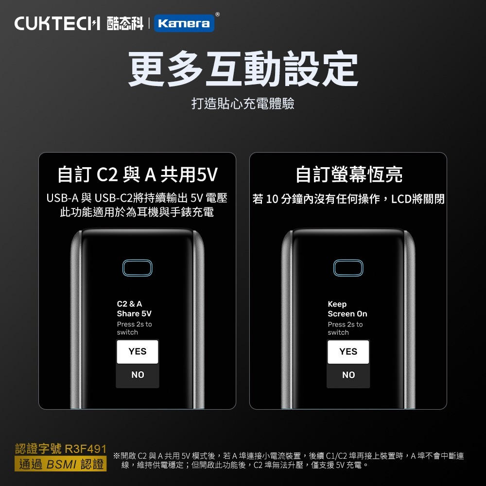 CUKTECH 酷態科 6號Ultra GaN 65W 氮化鎵充電器套裝 AD653U-US 支援Apple AVS-細節圖8