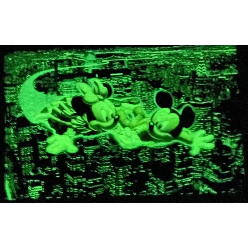 <專屬拼圖房屋>（無盒）絕版 日本 米奇 米妮 夜光 飛行 夜空飛行 1000片 拼圖 D-1000-139-細節圖2