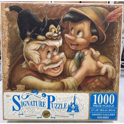 &lt;專屬拼圖屋&gt; (現貨）絕版 美國 迪士尼樂園 限定 小木偶奇遇記 費加洛 皮諾丘 80週年 1000片 拼圖