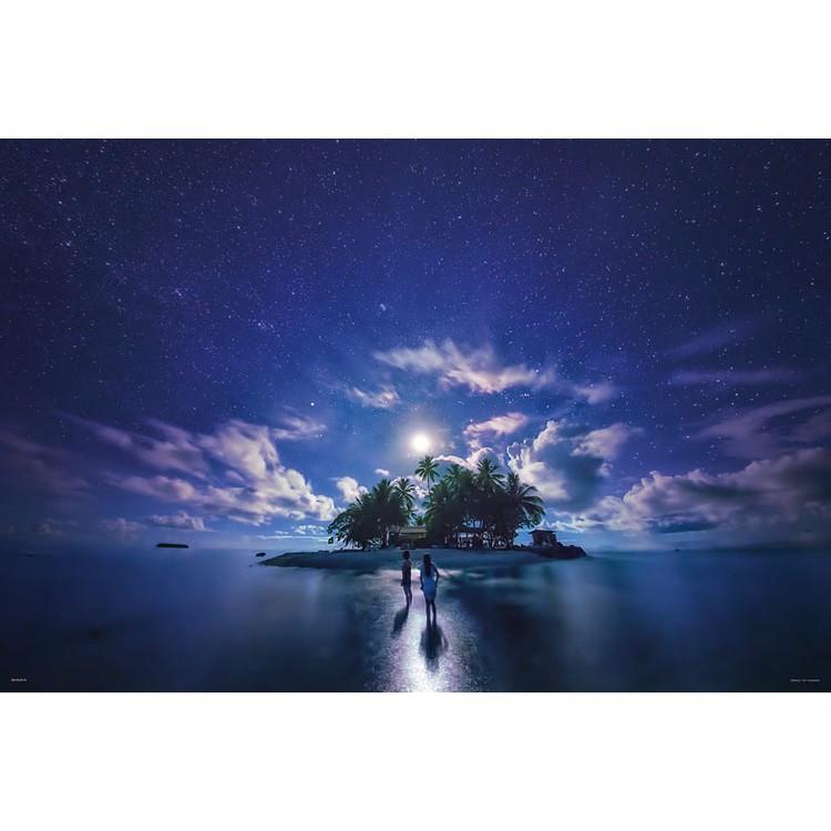 <專屬拼圖屋> (現貨不用等) 日本 KAGAYA JEEP島 夜光 南島月夜 月亮之島 夜景 1000片 拼圖-細節圖3