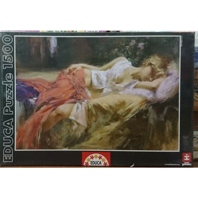 <專屬拼圖屋> (絕版) Educa 油畫 睡美人 Pino Daeninm Day Deam 1500片 拼圖-細節圖3