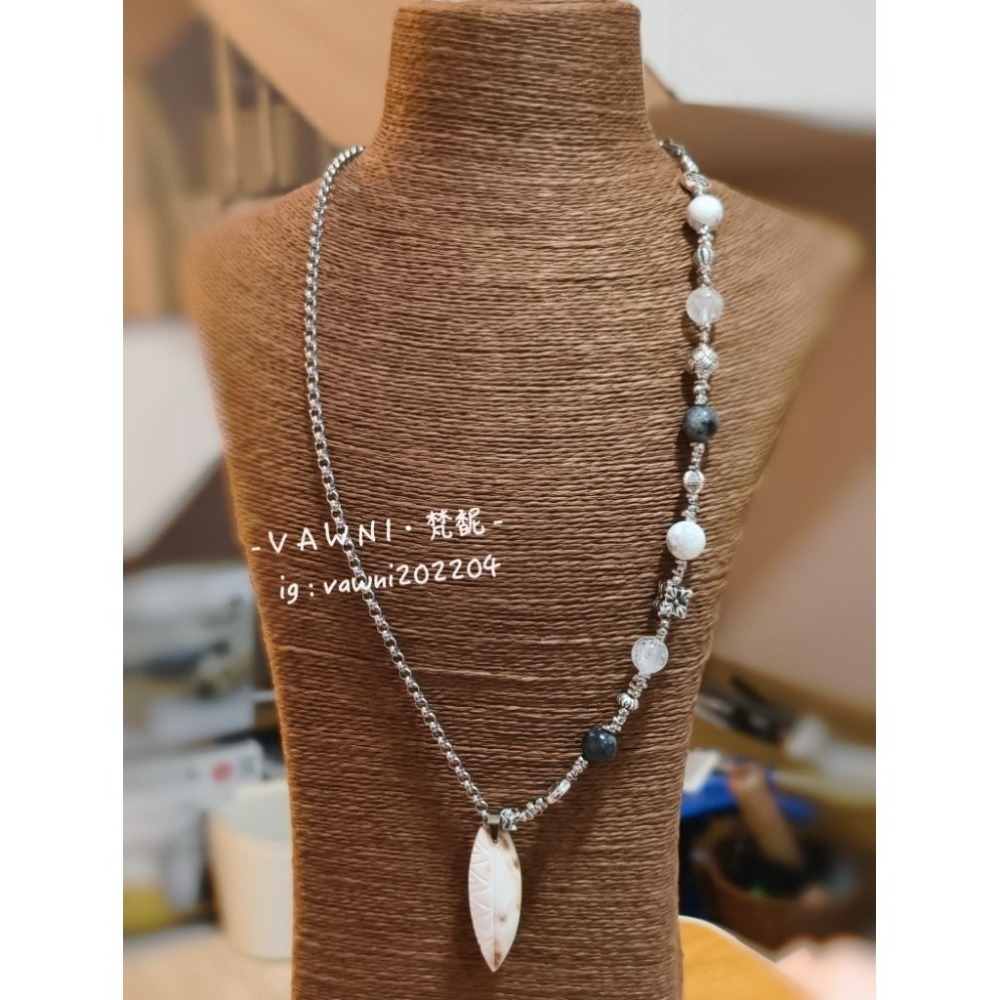 ［ V A W N I • 梵馜 ］男士款｜羽刻・力量系長鍊 NO.1141208-細節圖5