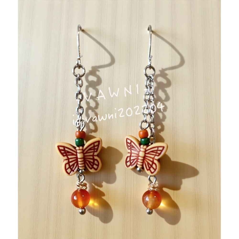 [  V A W N I • 梵馜 ］原民風彩蝶之尾・貝角項鍊NO.1141111-規格圖2