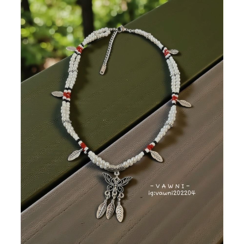 ［ V A W N I • 梵馜 ］ 原民風手作頸鍊 清邁復古銀 NO.1141029-規格圖1
