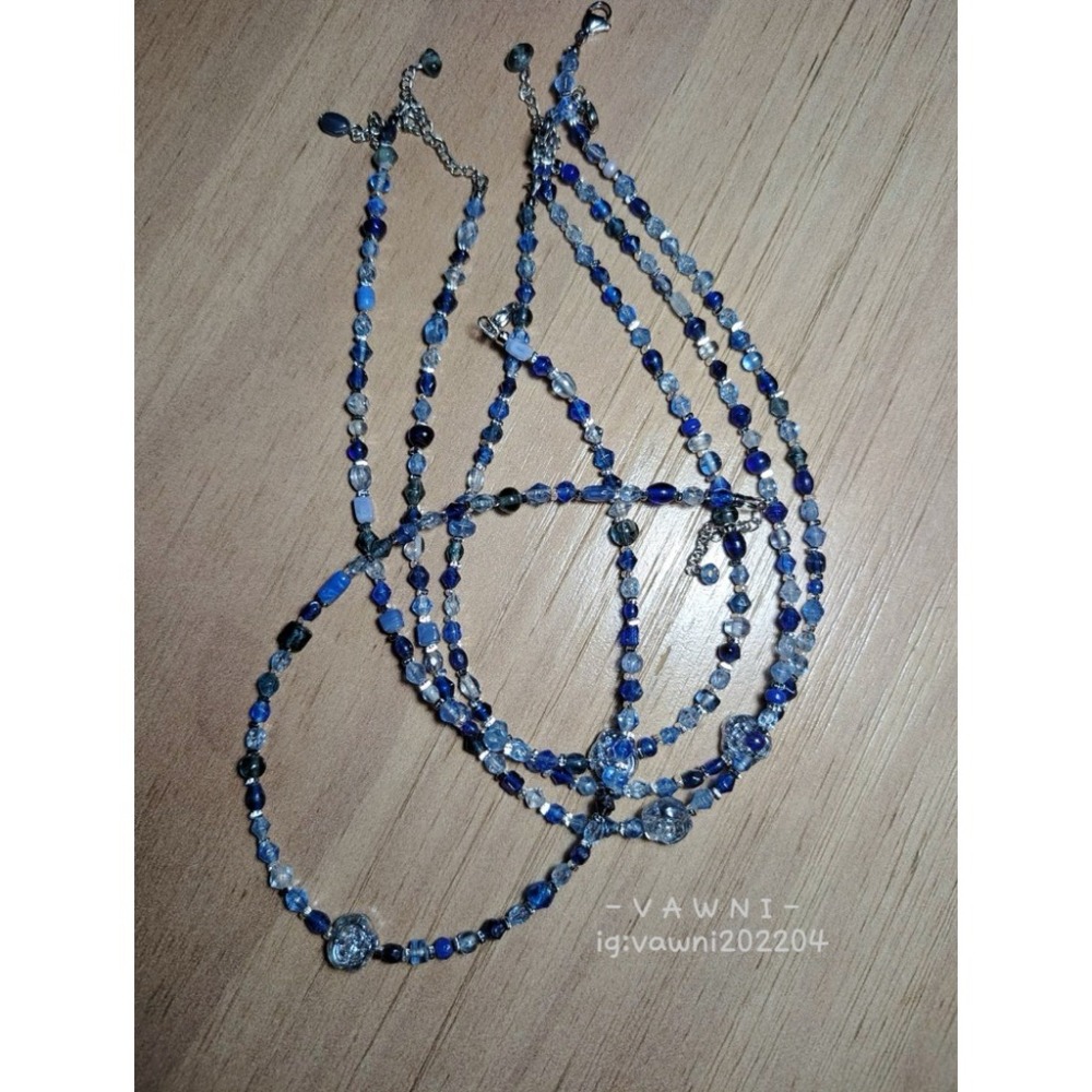 [  V A W N I • 梵馜 ］深海藍玫瑰短鍊 NO.1141017-細節圖2