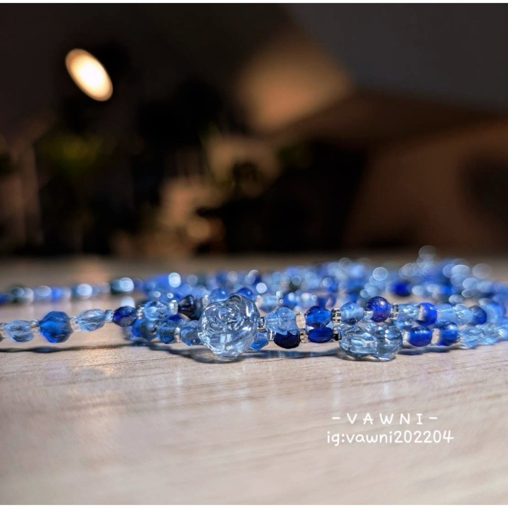 [  V A W N I • 梵馜 ］深海藍玫瑰短鍊 NO.1141017-細節圖3