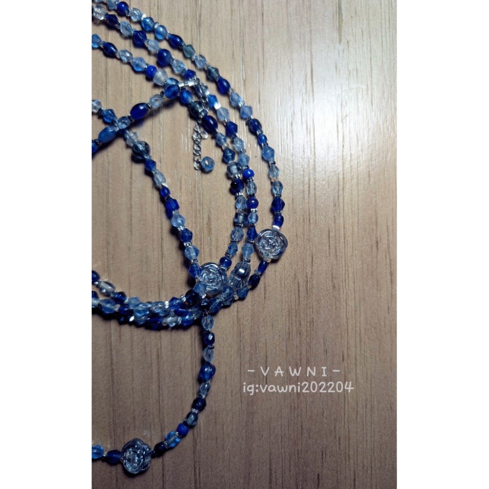 [  V A W N I • 梵馜 ］深海藍玫瑰短鍊 NO.1141017-細節圖4