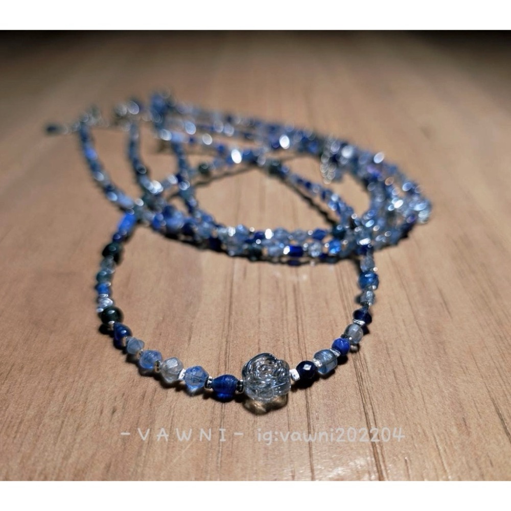 [  V A W N I • 梵馜 ］深海藍玫瑰短鍊 NO.1141017-細節圖5