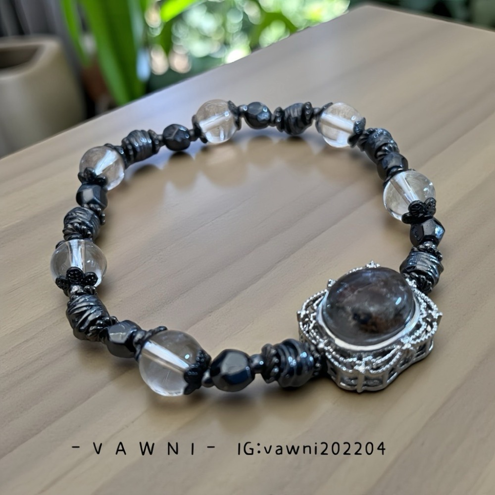 [  V A W N I • 梵馜］彩幽靈水晶手串 NO.1140905-細節圖2