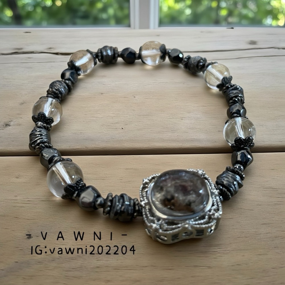 [  V A W N I • 梵馜］彩幽靈水晶手串 NO.1140905-細節圖3