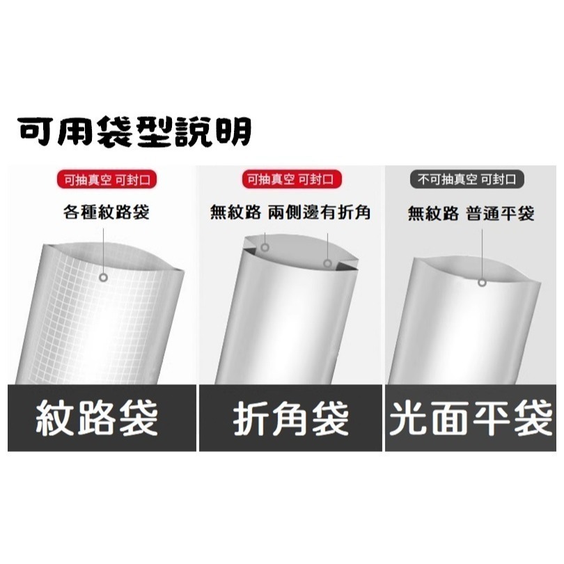 現貨速發｜W230 家用真空封口機｜110V台灣電壓版：-60KPA強吸力、30cm寬口密封、輕巧好收納(送5個真空袋)-細節圖3