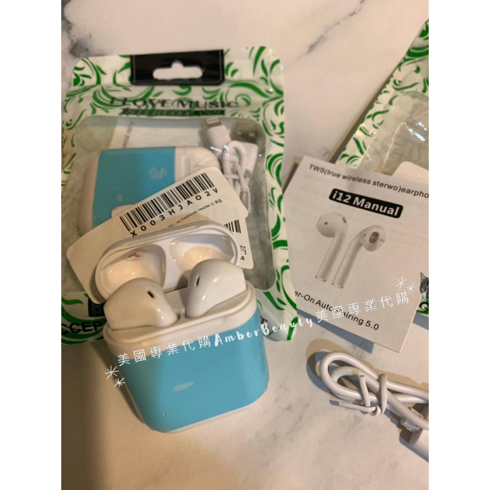 【美國直購正品 現貨在台免等】i12 TWS 超迷你 無線 藍芽耳機 觸控 降噪耳機 運動耳機 立體聲 HIFI音效-細節圖3
