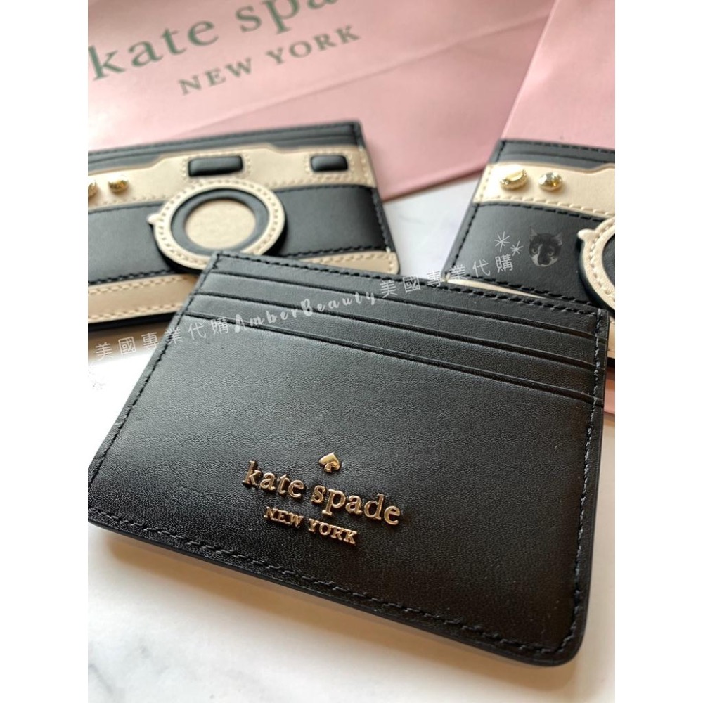 【美國直購正品現貨】Kate Spade KS 相機造型 卡片夾 復古 黑白 雙色 送禮 情人節 送女友 母親節 聖誕節-細節圖4