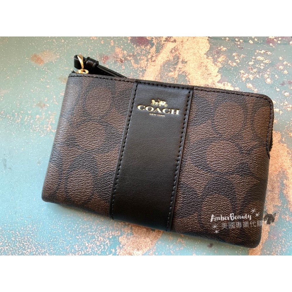 【美國正品現貨】coach 蔻馳 零錢包 手拿包小單層 手腕包 皮夾 經典款 皮革 馬車 送禮 聖誕節 女朋友 交換禮物-細節圖5