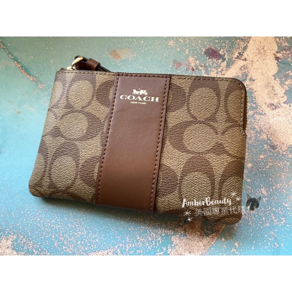 【美國正品現貨】coach 蔻馳 零錢包 手拿包小單層 手腕包 皮夾 經典款 皮革 馬車 送禮 聖誕節 女朋友 交換禮物-細節圖6