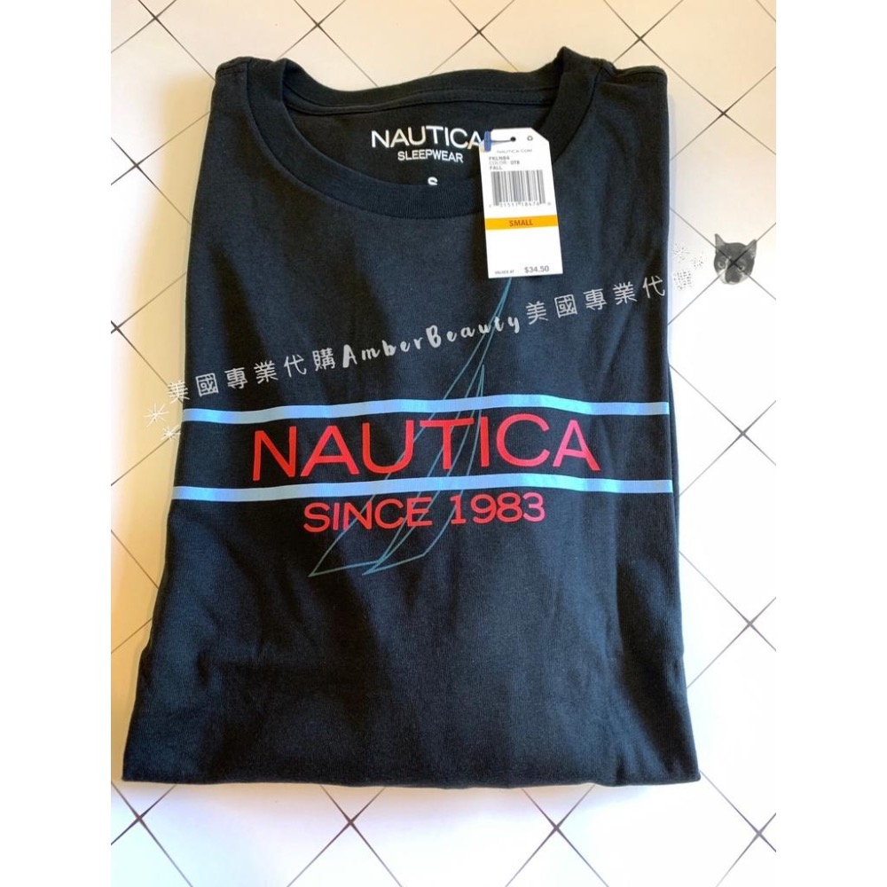 【美國直購正品現貨】NAUTICA「深藍色」上衣 T恤 帆船 男裝 帆船 美國帆船 大尺寸 基本款 純棉 父親節-細節圖2