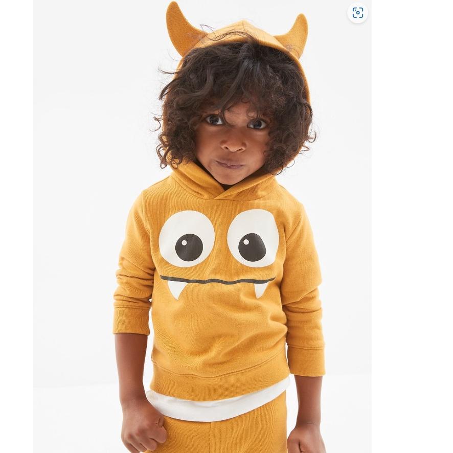 【美國直購正品 現貨在台免等】男幼童 黃色怪獸 帽T 3D趣味造型刷毛連帽上衣 hoodie 送禮 萬聖節-細節圖4