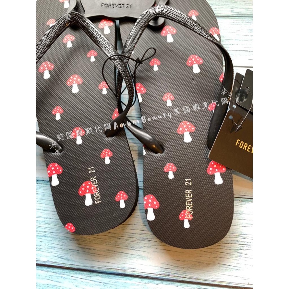 【美國正品現貨】FOREVER 21 超好穿 夾腳海灘拖鞋 夾腳拖 人字拖 拖鞋 涼鞋 水果 蘑菇 夏日~ 歡迎批發大量-細節圖5