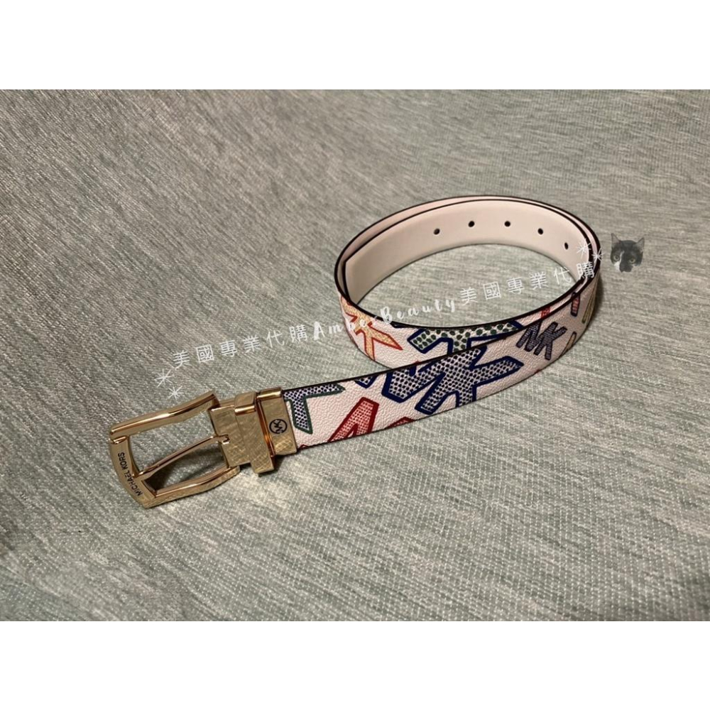 【美國直購正品】Michael Kors 滿版 可翻轉雙面皮帶 MK 美國代購 送禮 情人節 送女友-細節圖7