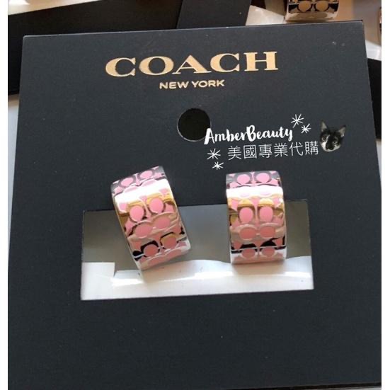 【美國正品現貨】COACH 8色 C logo耳環 穿針式 琺瑯耳環 C7770 送禮 情人節 送女友 聖誕節 母親節-細節圖4