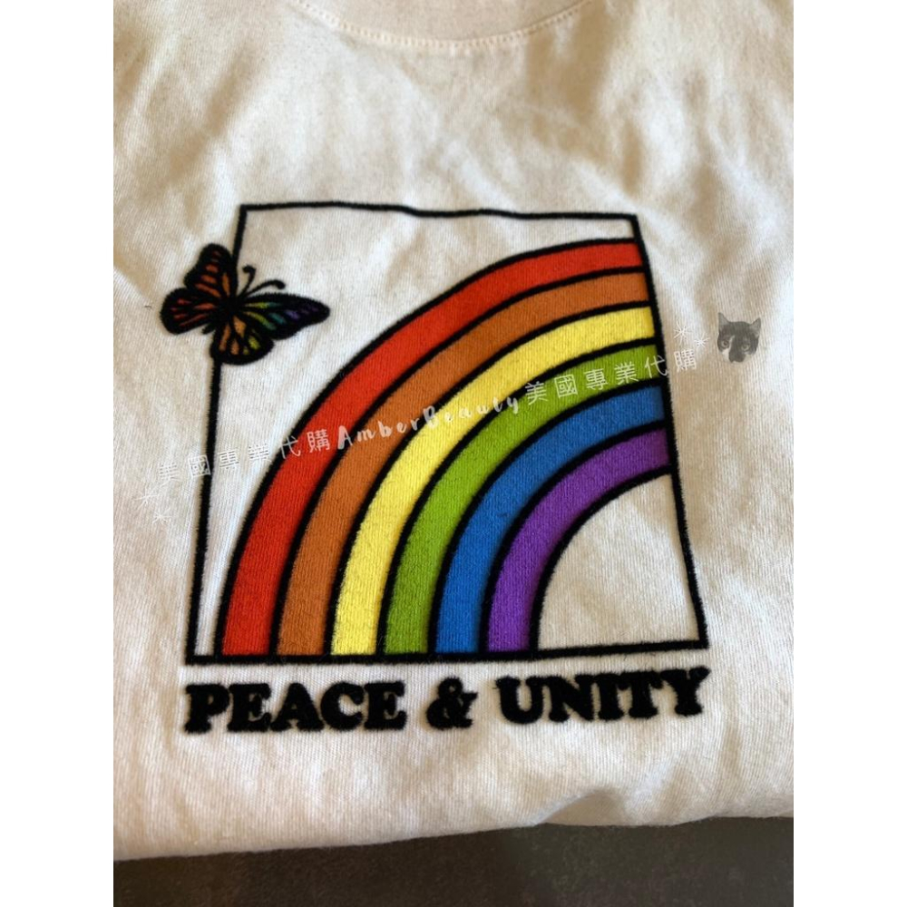 【美國直購 正品】MISHIANA  AEROPOSTALE 女生 棉質 圓領 短袖 T恤 logo 彩虹pride-細節圖4