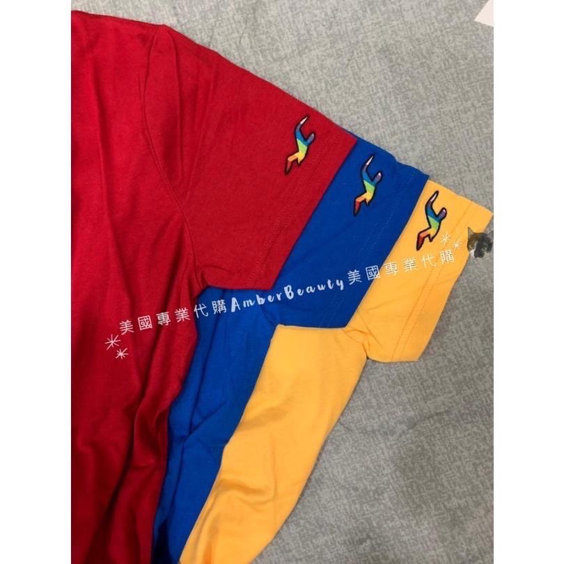 【美國直購正品 現貨】Hollister 經典 刺繡 彩虹logo圓領T 七色 單件 男女款 pride 大尺寸 父親節-細節圖5