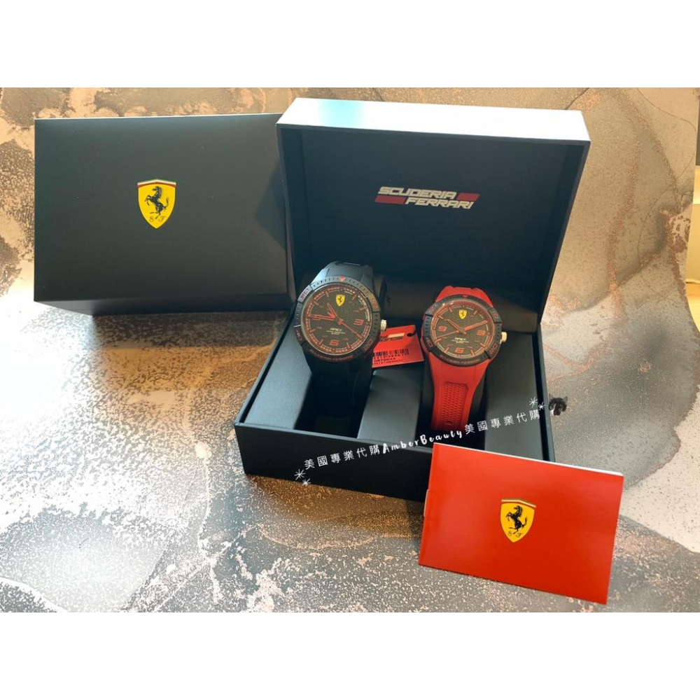 【美國直購正品現貨】Ferrari法拉利 APEX 碳纖維元素 錶盤設計時尚 對錶禮盒 手錶 送禮 聖誕節 父親節 情人-細節圖2