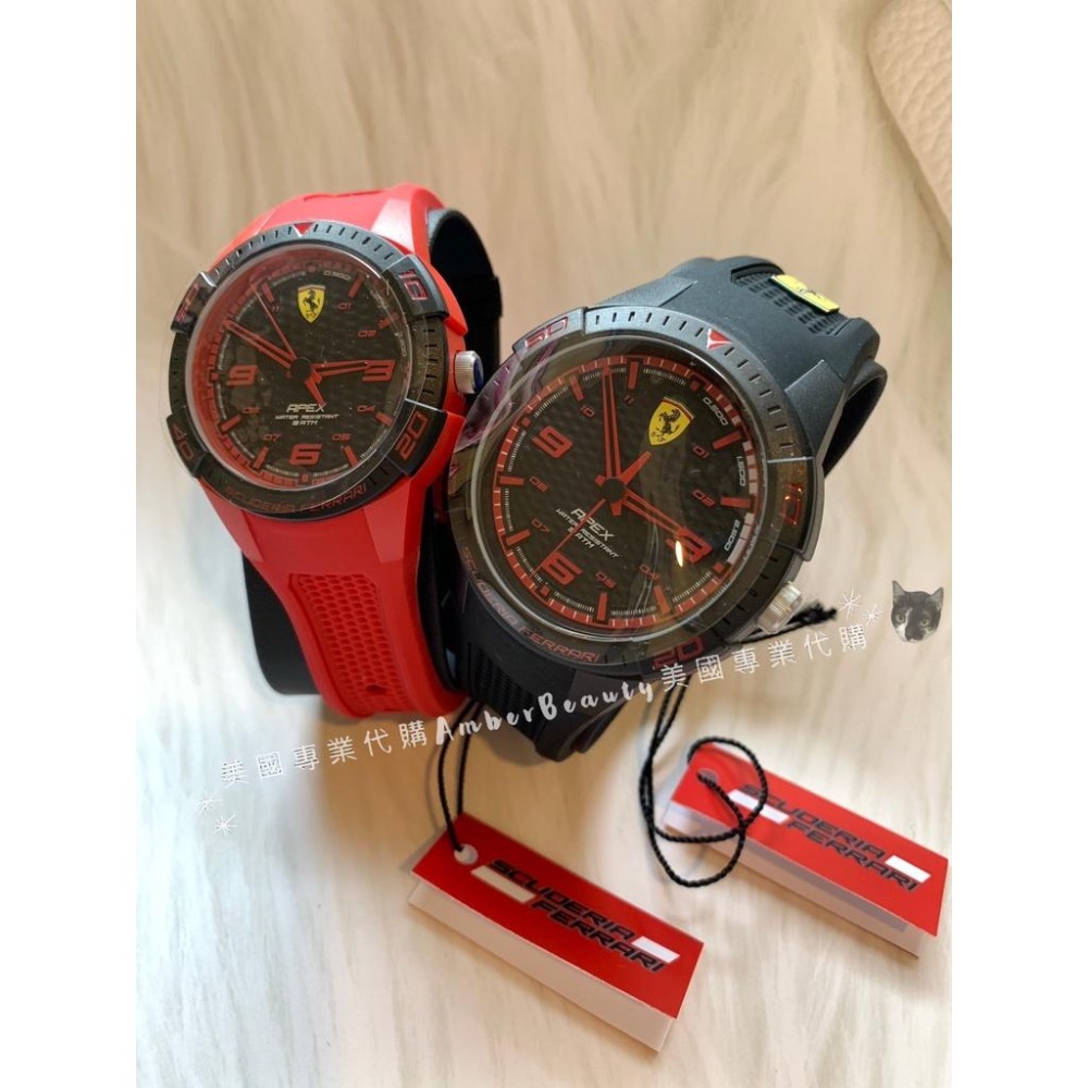 【美國直購正品現貨】Ferrari法拉利 APEX 碳纖維元素 錶盤設計時尚 對錶禮盒 手錶 送禮 聖誕節 父親節 情人-細節圖5