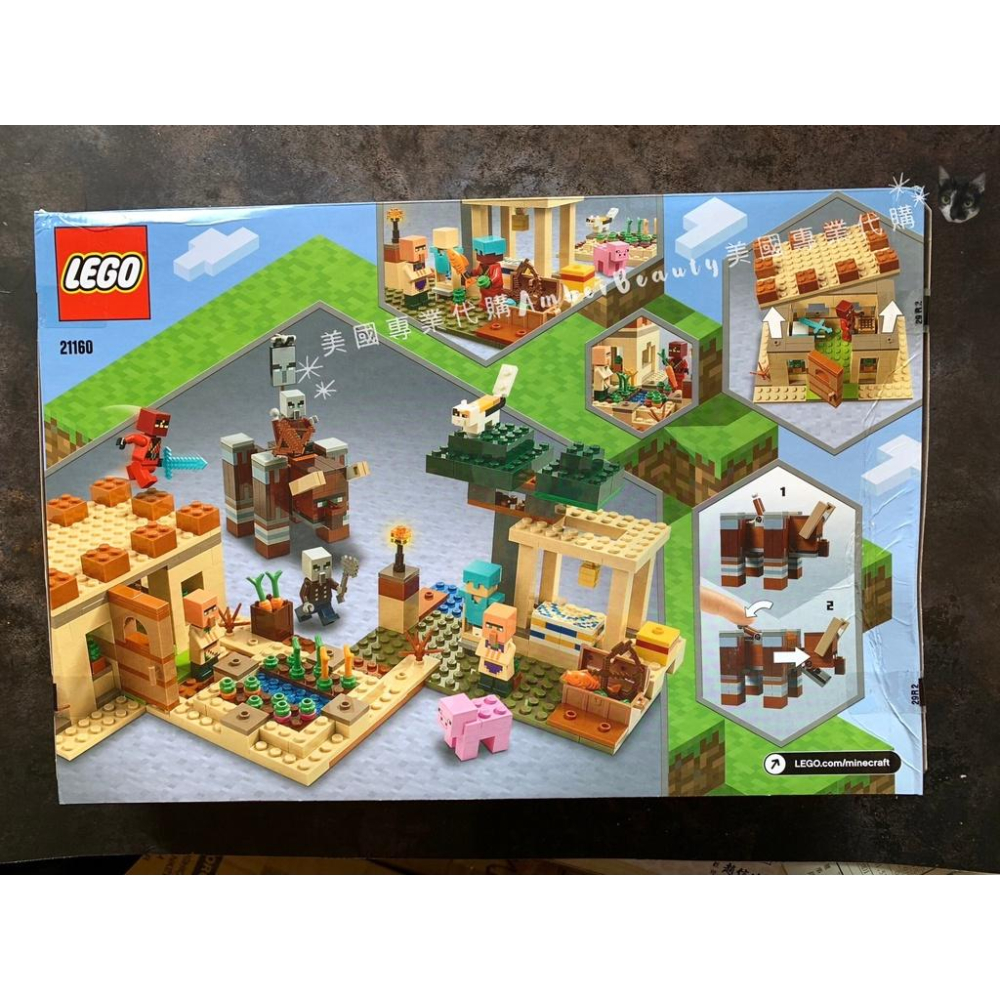 【美國直購正品】樂高 LEGO 40460 玫瑰花 Roses 21160 創世神 Minecraft 災厄村民突襲 禮-細節圖6