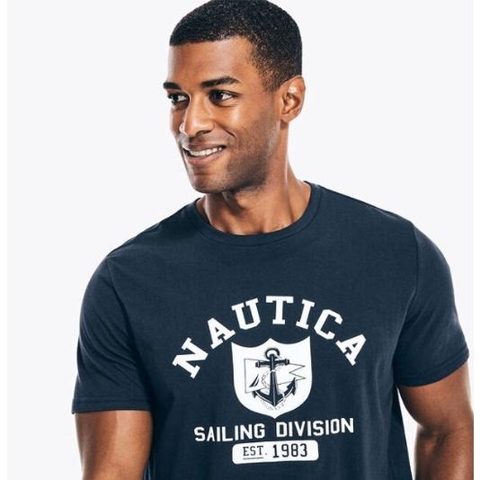 【美國直購正品】NAUTICA船錨短T 短袖 上衣 T恤 帆船 男裝 帆船 大尺寸 基本款 純棉 父親節 情人節-細節圖4