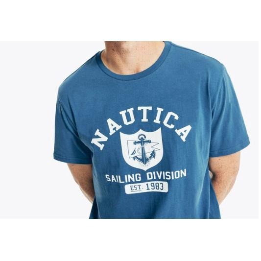 【美國直購正品】NAUTICA船錨短T 短袖 上衣 T恤 帆船 男裝 帆船 大尺寸 基本款 純棉 父親節 情人節-細節圖5