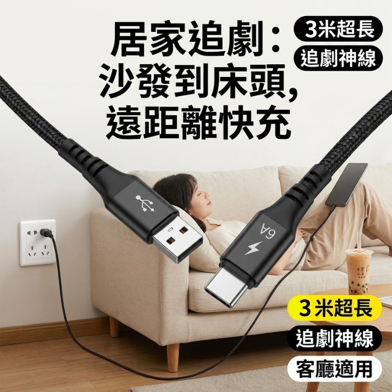 3A 充電線 編織快充線 PD 編織充電線 Type-c to usb / TC to TC 專用鋁合金 傳輸線數據線-細節圖4