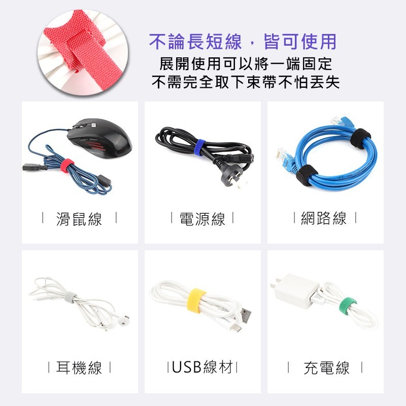 貓咪束帶 魔鬼氈 適用充電線 數據線 束線帶 整線器 綁帶 電腦網路線 鍵盤 筆電集線器 理線器 收納露營用品-細節圖4