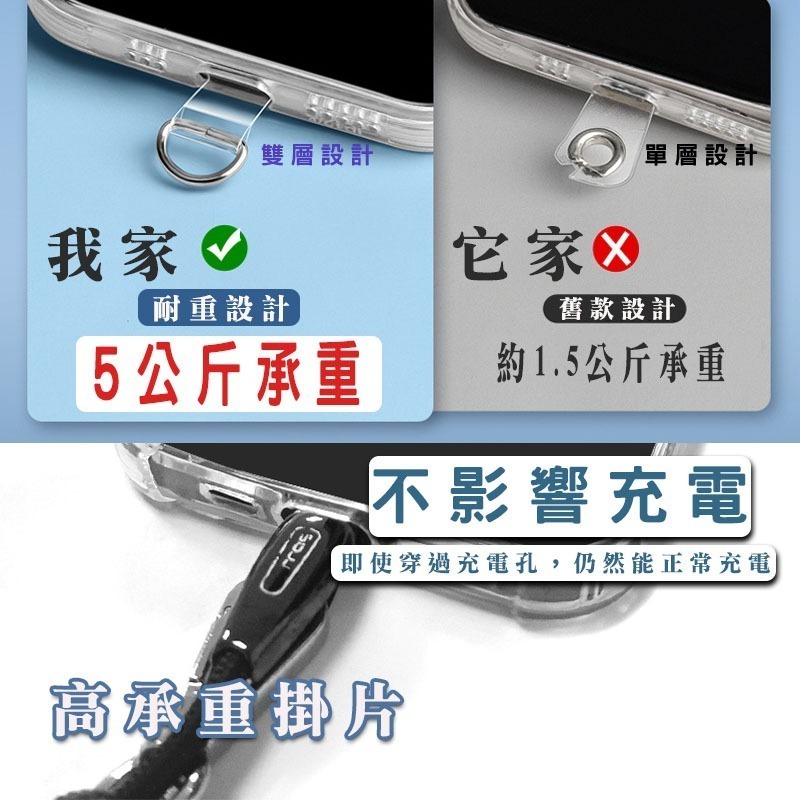 手機掛片 透明色 手機吊飾 手機掛繩 專用夾片 多款式 手機掛繩夾片 固定片 掛繩手機殼配件 掛繩手機夾片-細節圖4