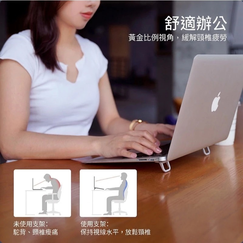NILLKIN 優耐 Pro 便攜支架 筆電支架 鋅合金材質 散熱墊-細節圖4
