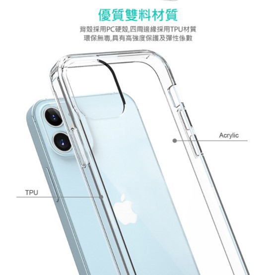 QinD Apple iPhone 12 mini (5.4吋) 雙料保護套 透明殼 硬殼 背蓋式 手機殼 保護殼-細節圖5