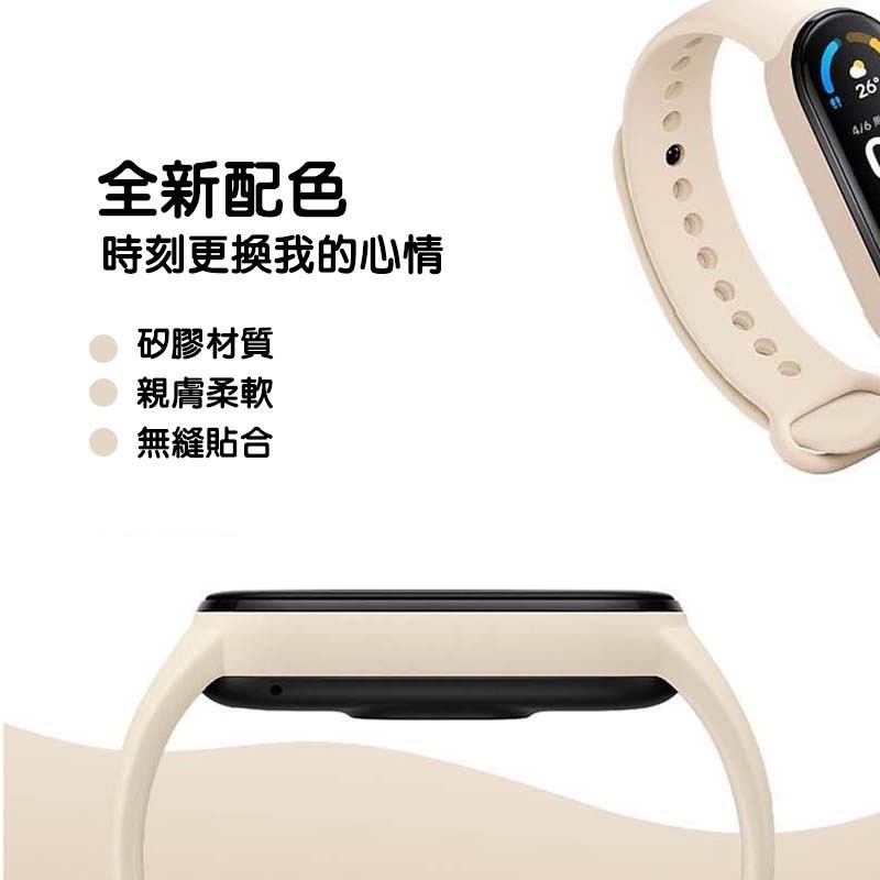 【台灣出貨】小米手環7 6 5 4 錶帶 小米手環7錶帶 小米手環6錶帶 單色錶帶 小米5錶帶 小米6錶帶-細節圖3