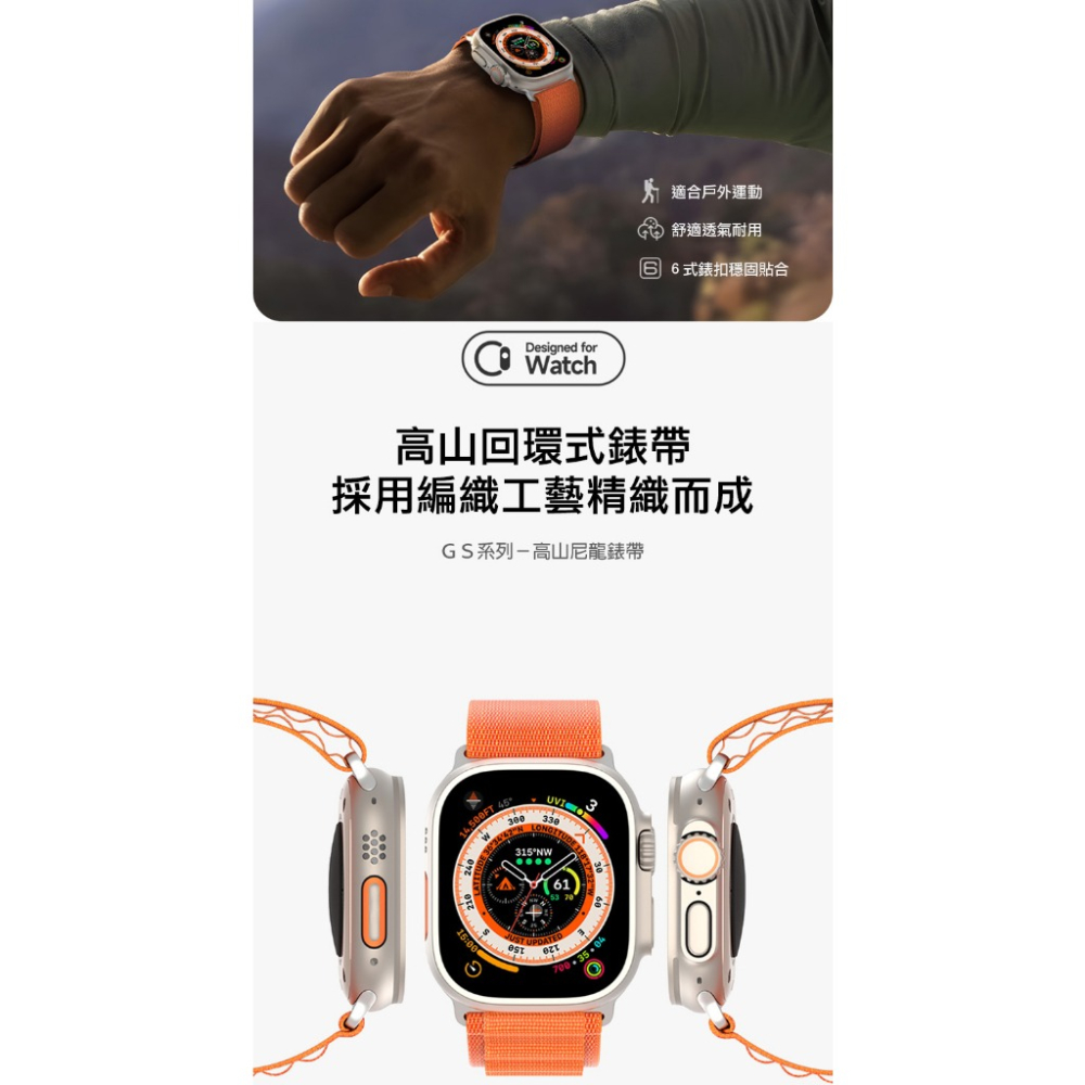 DUX DUCIS Apple Watch (42/44/45/49) 高山尼龍錶帶 watch錶帶 p-細節圖4