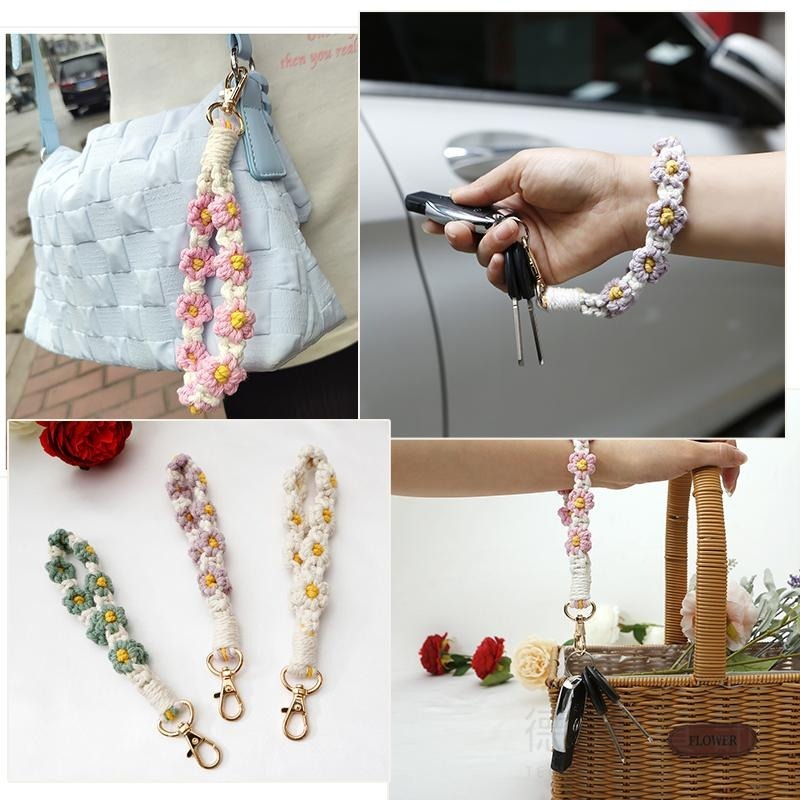 手機掛繩 花花掛繩 手機吊繩 手機掛繩短 編織手機掛繩 手機繩 手腕繩 手繩  附手機掛繩墊片 日系掛繩 德洋資訊-細節圖9