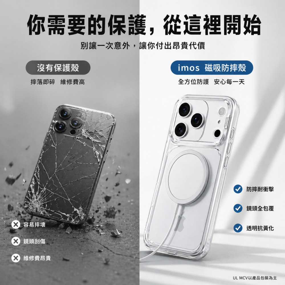 IMOS iPhone17 16 15 磁吸軍規防震保護殼 Magsafe 防摔手機殼 軍規手機殼 保護殼 德洋資訊-細節圖2