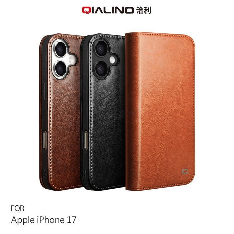 QIALINO Apple 蘋果 iPhone Air、17 、17 Pro、17 Pro Max 真皮經典皮套-細節圖2