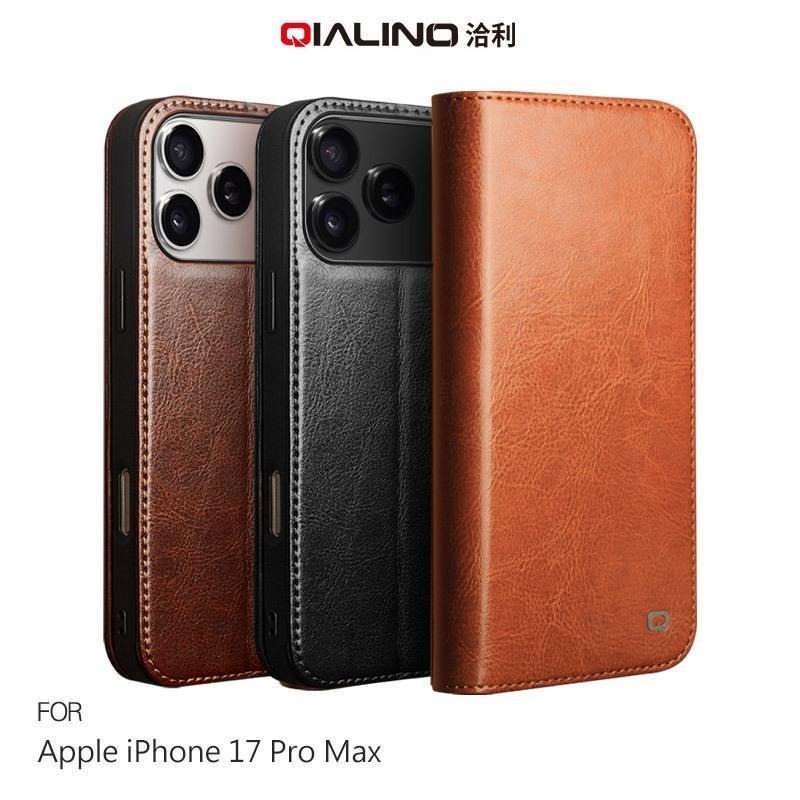 QIALINO Apple 蘋果 iPhone Air、17 、17 Pro、17 Pro Max 真皮經典皮套-細節圖4