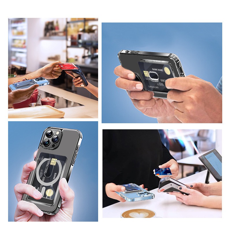 捷運上班族 學生 iPhone MagSafe磁吸卡包 超薄 多卡位 悠遊卡套 磁吸卡套 支架卡包 悠遊卡包 手機卡包-細節圖10